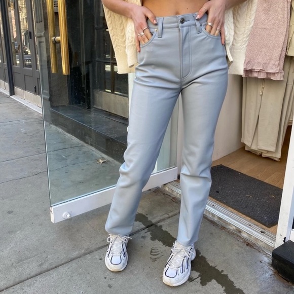 AGOLDE Recycled Leather 90s Pinch Waist Pants - Picture 3 of 6